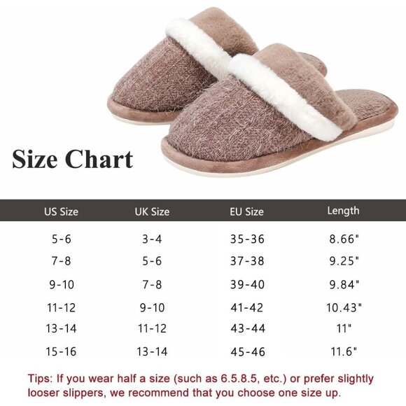 Women's Coffee Cozy Comfy Memory Foam Slippers Slip-On Indoor House Shoes - Picture 5 of 6
